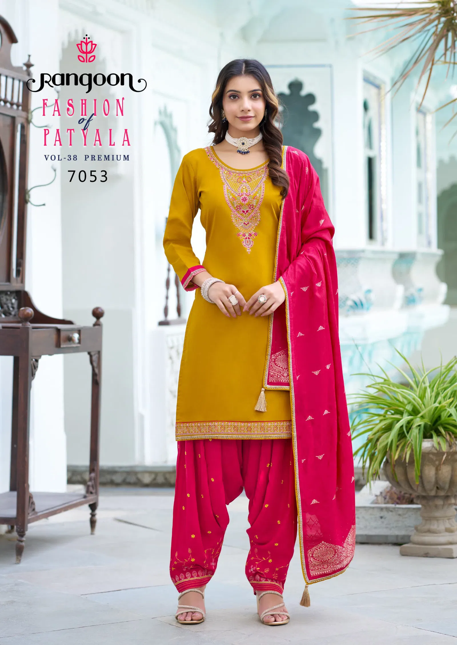 Fashion Of Patyala Vol 38 By Rangoon Jam Silk Readymade Patiyala Suits Online Wholesale